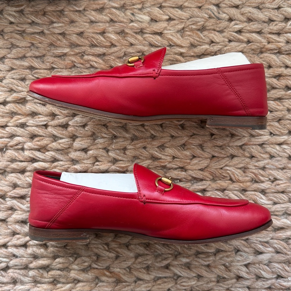 Gucci Red Slip-On Loafers - Picture 3 of 7